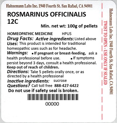 Rosmarinus Officinalis 12C 100g - Rosmarinus Officinalis 12C 100g